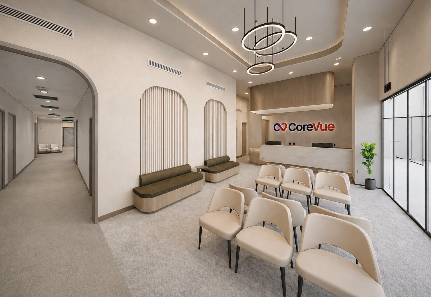 CoreVue Radiology reception and waiting area in Kew
