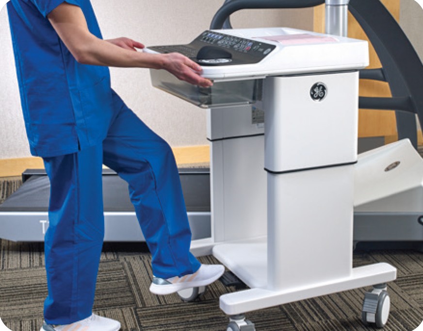 Treadmill stress testing equipment
